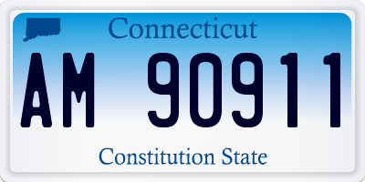 CT license plate AM90911