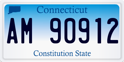 CT license plate AM90912