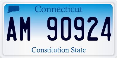 CT license plate AM90924