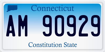CT license plate AM90929