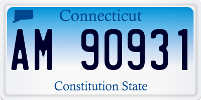 CT license plate AM90931