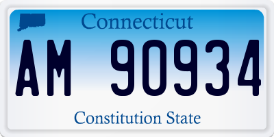 CT license plate AM90934