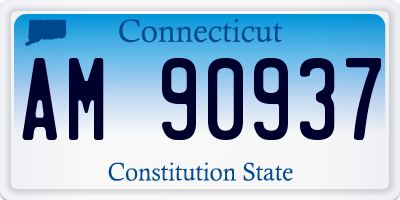 CT license plate AM90937