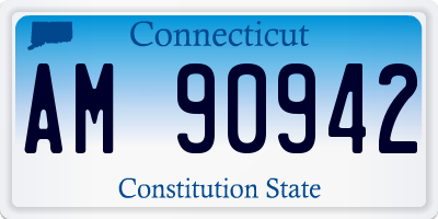 CT license plate AM90942