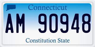 CT license plate AM90948