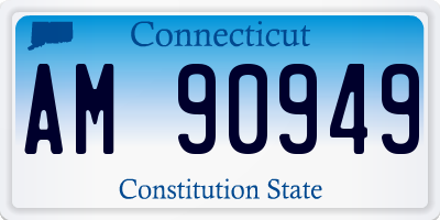 CT license plate AM90949