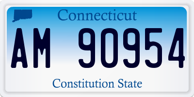 CT license plate AM90954