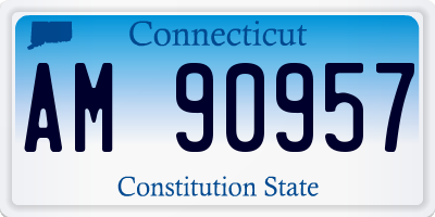 CT license plate AM90957