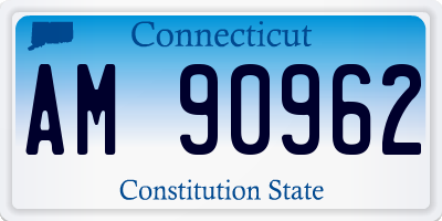 CT license plate AM90962