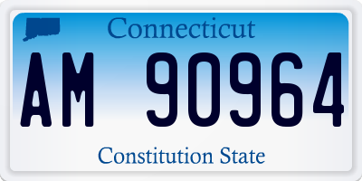 CT license plate AM90964