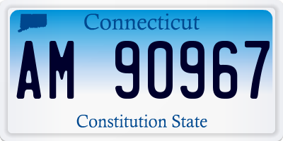 CT license plate AM90967