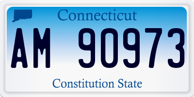 CT license plate AM90973