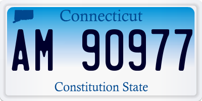 CT license plate AM90977