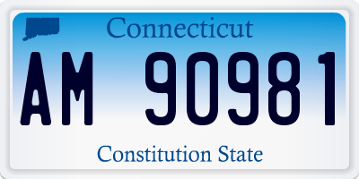 CT license plate AM90981