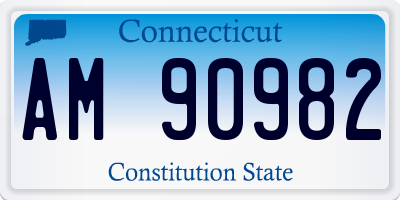 CT license plate AM90982