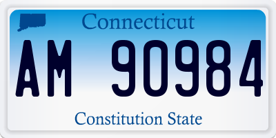 CT license plate AM90984