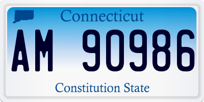 CT license plate AM90986