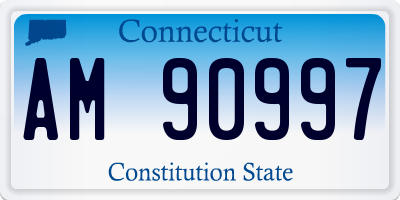 CT license plate AM90997
