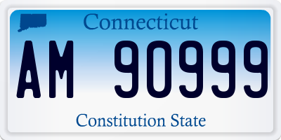 CT license plate AM90999