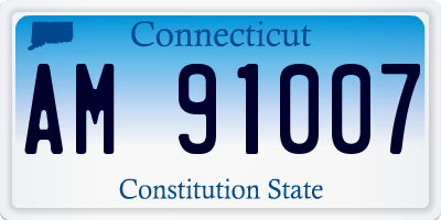 CT license plate AM91007