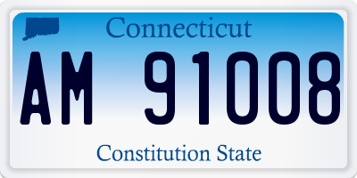 CT license plate AM91008