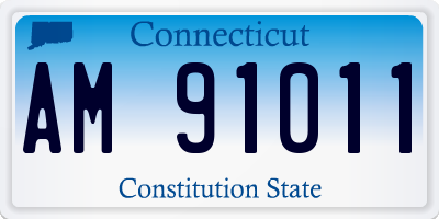 CT license plate AM91011