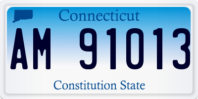CT license plate AM91013