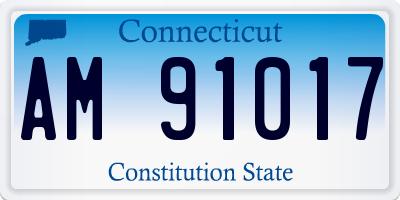 CT license plate AM91017