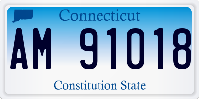 CT license plate AM91018