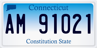 CT license plate AM91021