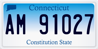 CT license plate AM91027