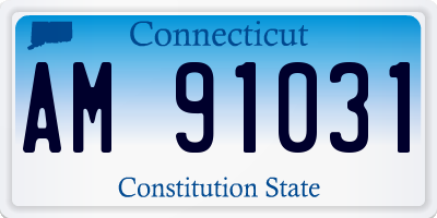 CT license plate AM91031
