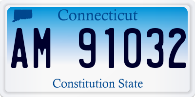 CT license plate AM91032