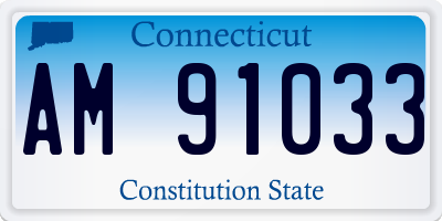 CT license plate AM91033