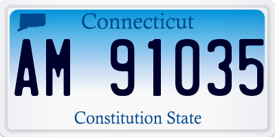 CT license plate AM91035