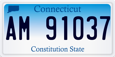 CT license plate AM91037