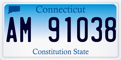 CT license plate AM91038