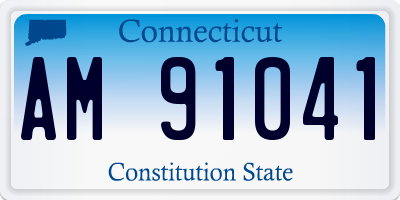 CT license plate AM91041