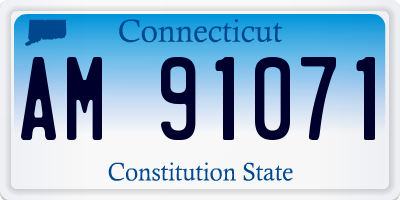 CT license plate AM91071