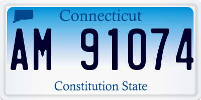 CT license plate AM91074