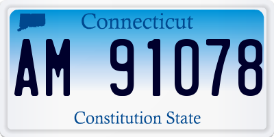 CT license plate AM91078