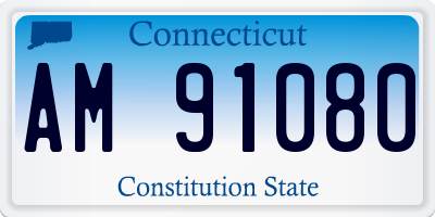 CT license plate AM91080