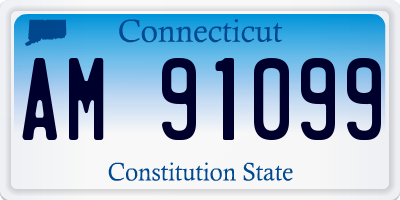 CT license plate AM91099