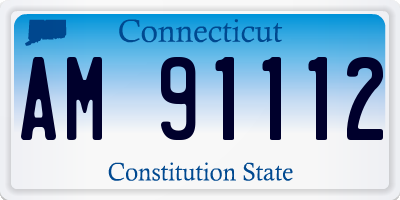 CT license plate AM91112