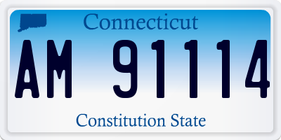 CT license plate AM91114