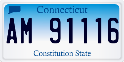 CT license plate AM91116
