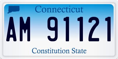 CT license plate AM91121