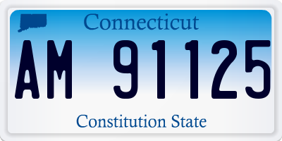CT license plate AM91125