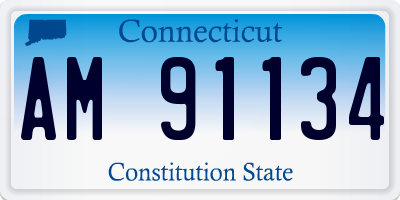 CT license plate AM91134