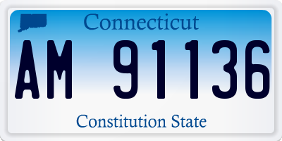 CT license plate AM91136